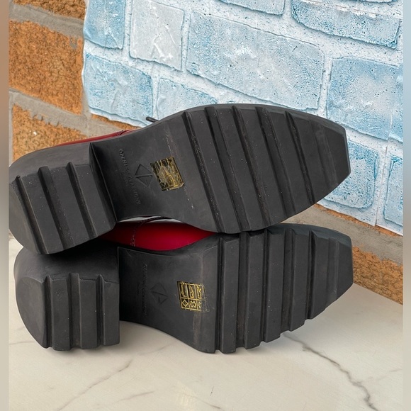 Opening Ceremony Grunge Oxfords red- burgundy shoes size 39/8 - Picture 6 of 9